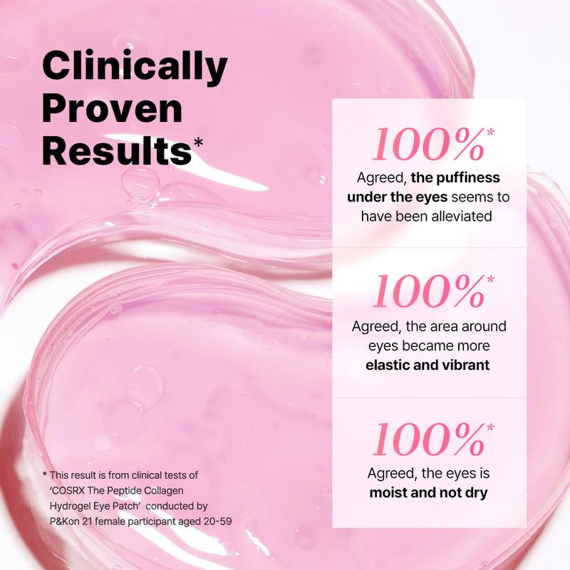 [COSRX Official] the Peptide Collagen Hydrogel Eye Patch (60 Patches) | DEPUFFS UNDERYE BAGS in JUST 10 MINUTES