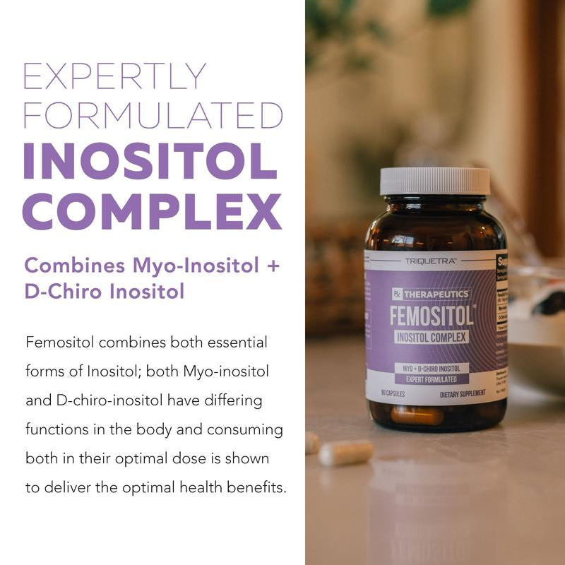 Femositol by Triquetra | Inositol Supplement | Myo-Inositol & D-Chiro Inositol Complex | Clinically Validated 40:1 Ratio Healthcare Healthy