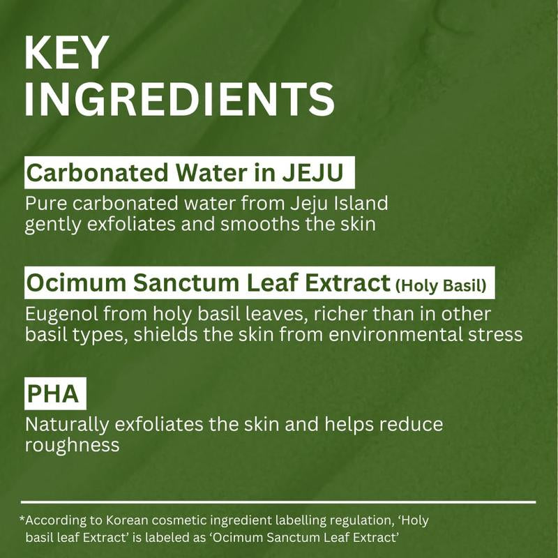 [P.CALM Official] Holy Basil Bubble Deep Mask 13% - Sparkling Holy Basil & PHA for Cleansing Pores & Blackheads Korean Clay Bubble Wash off Pack 90G