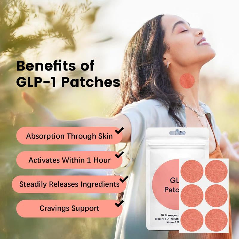 GLP-1 Metabolic Balance Patch, Sustained Release Type, Vegetarian, Soothing and Moisturizing Formula, Soothing and Moisturizing Formula Ultra - Comfortable Care for Women Daily