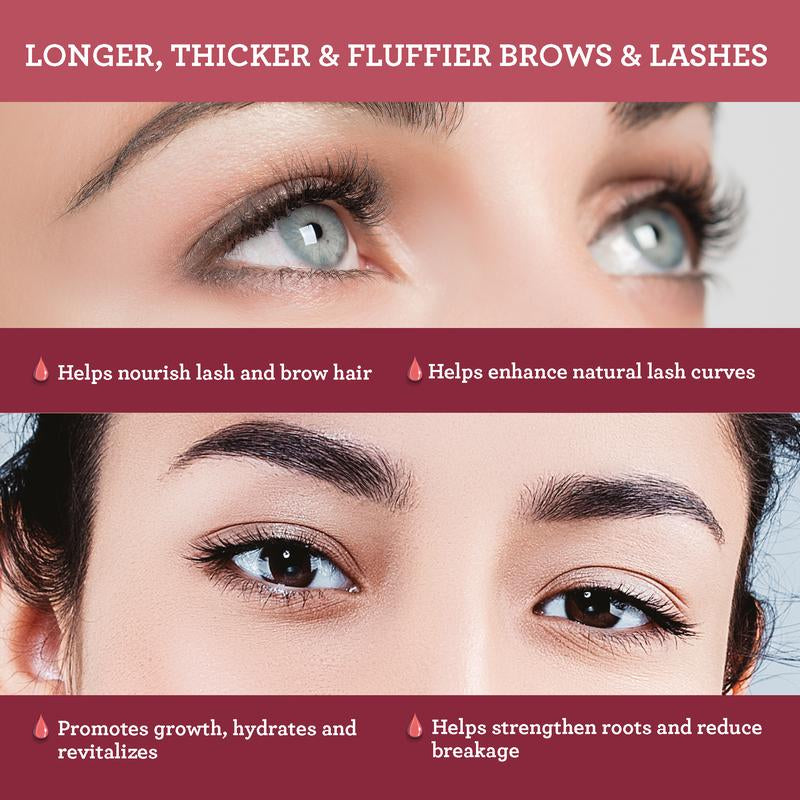 Gurunanda Natural Eyelash Enhance Serum with Dropper & Brush - 2 Oz