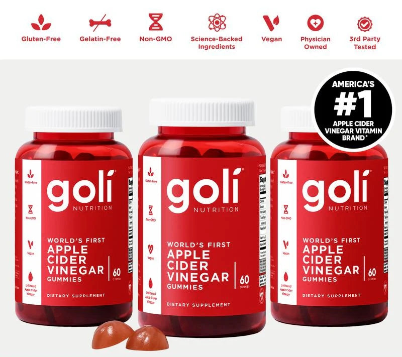 Goli Zero Sugar World'S First Apple Cider Vinegar Gummies
