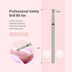 Melodysusie 6.7Mm Inverted Tapered Cuticle Clean Nail Drill Bit - Tungsten Carbide, 0.08Mm Depth, Two-Way Rotation for Nail Bed and Cuticle Care