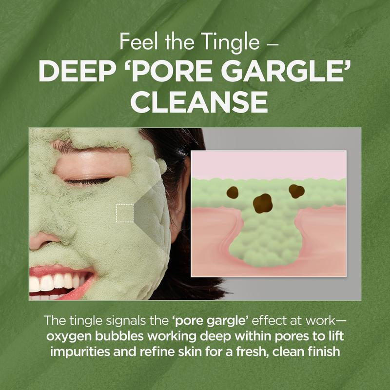 [P.CALM Official] Holy Basil Bubble Deep Mask 13% - Sparkling Holy Basil & PHA for Cleansing Pores & Blackheads Korean Clay Bubble Wash off Pack 90G