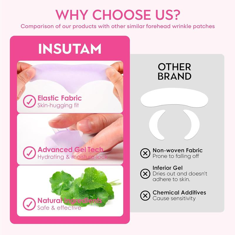 Forehead Wrinkle Patches for Anti-Wrinkles: Overnight Face Wrinkles Patches to Lift Smile Lines for Women 12Prs