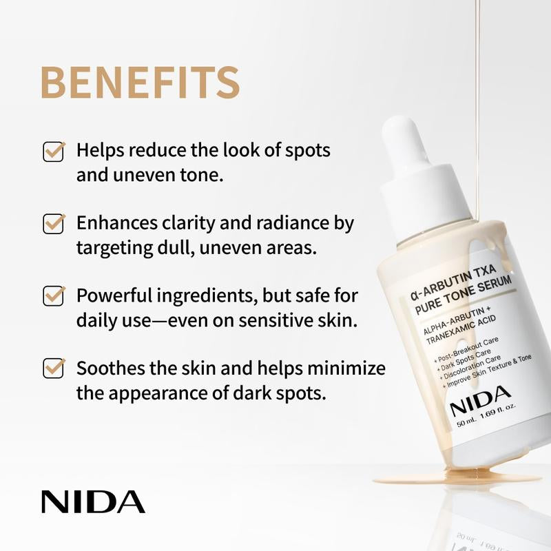 NIDA Alpha-Arbutin TXA Pure Tone Serum Dark Spots Skin Tone Glow